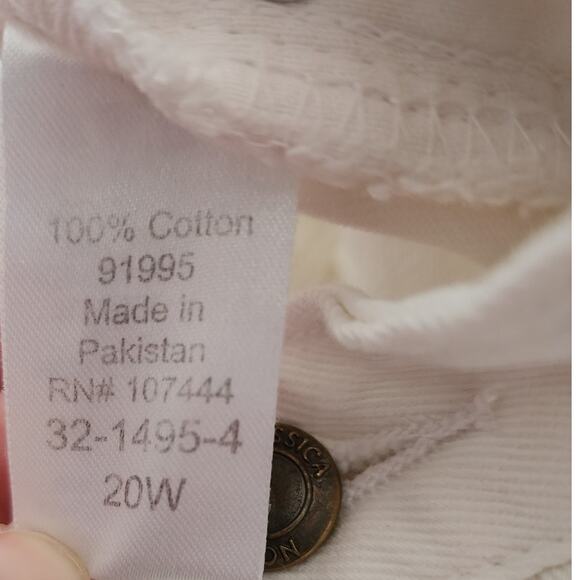 Jessica Howard White Denim Jean Midi Skirt Plus Size 20W - Picture 6 of 7